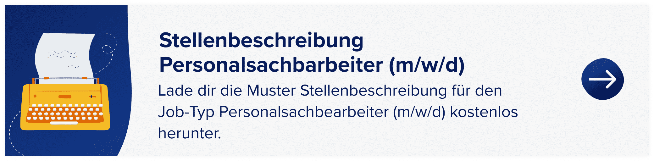 Muster Stellenbeschreibung Personalsachbearbeiter