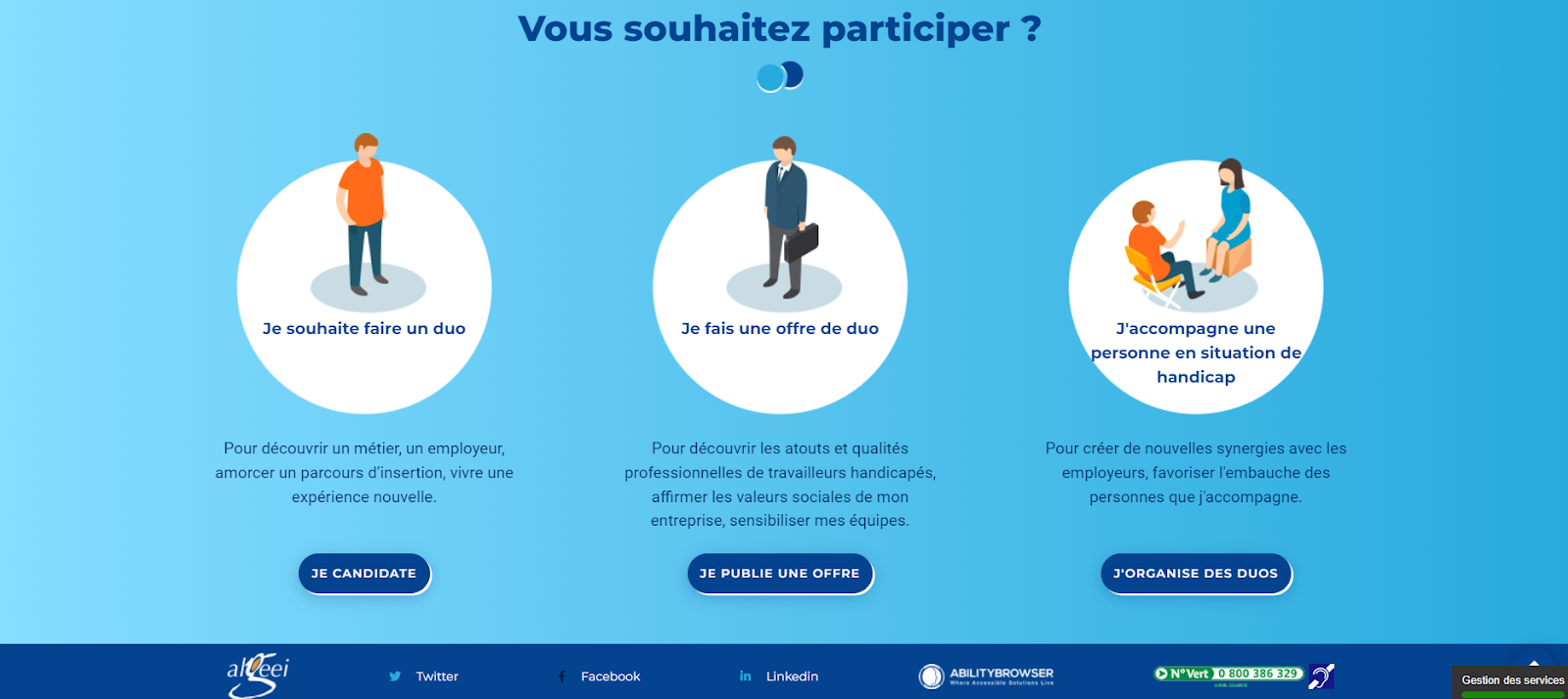 Accompagnement des travailleurs handicapées en entreprise