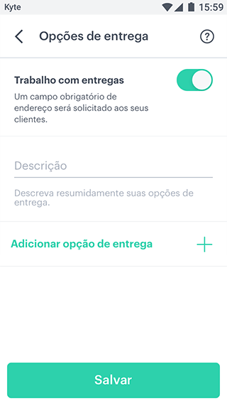 kyte taxas de delivery