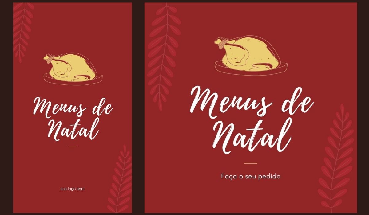 template menus de Natal