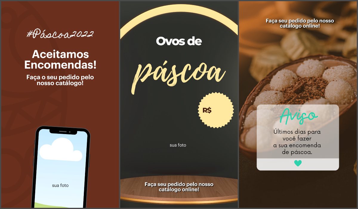 templates de stories Faça seu Pedido