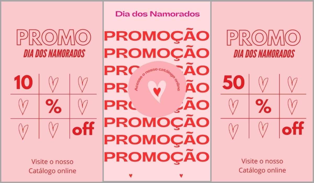 template de stories Dia dos Namorados