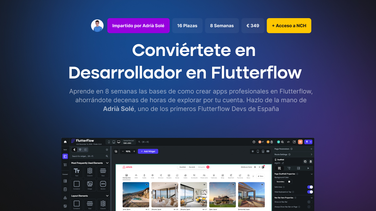 Flutterflow Workshop - Aprende en 8 semanas