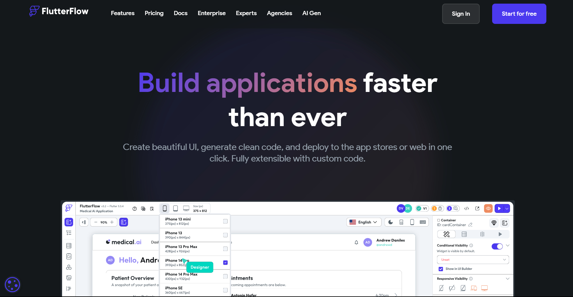 Flutterflow - Herramienta no-code de Constructores de Apps