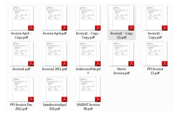 Example of bad file names
