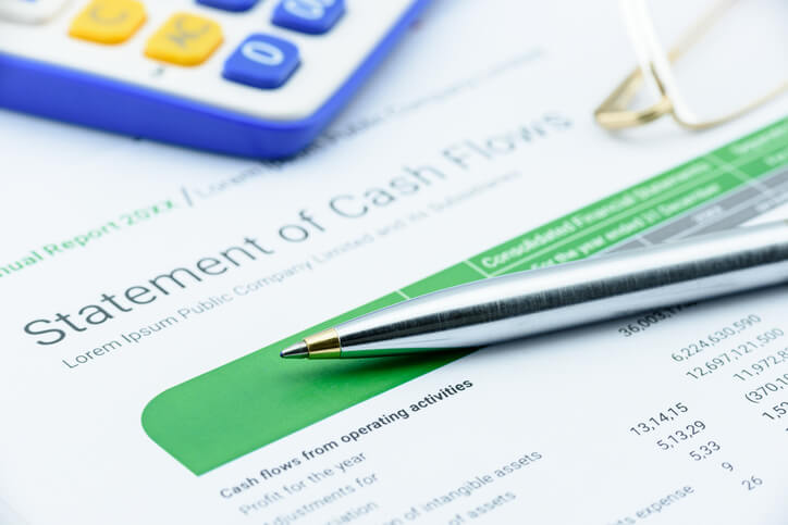 Image of a cashflow statement