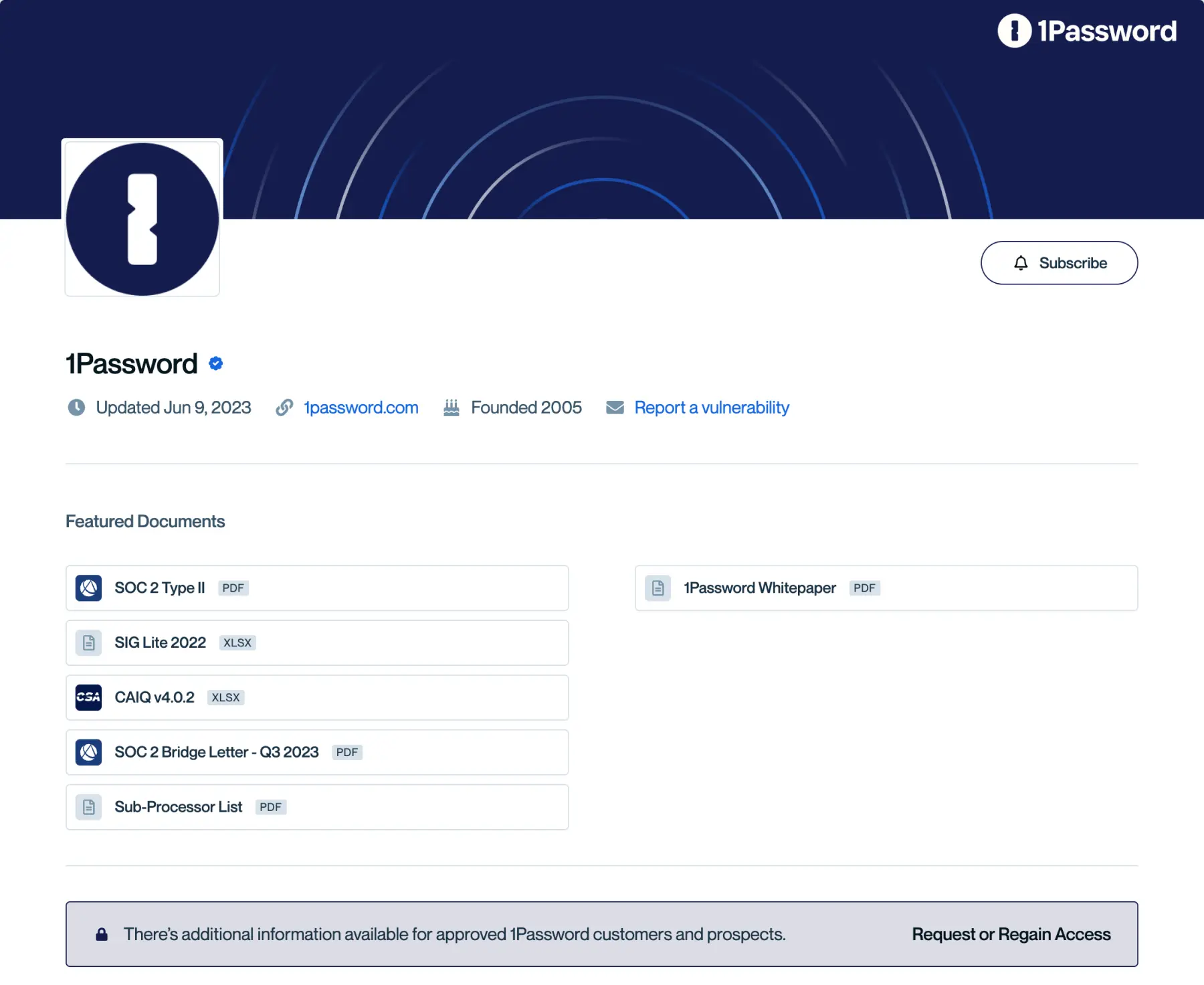 Trust portal examples