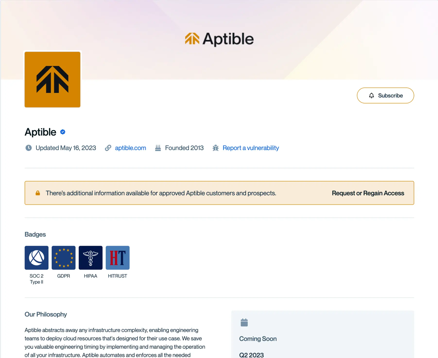 Trust portal examples