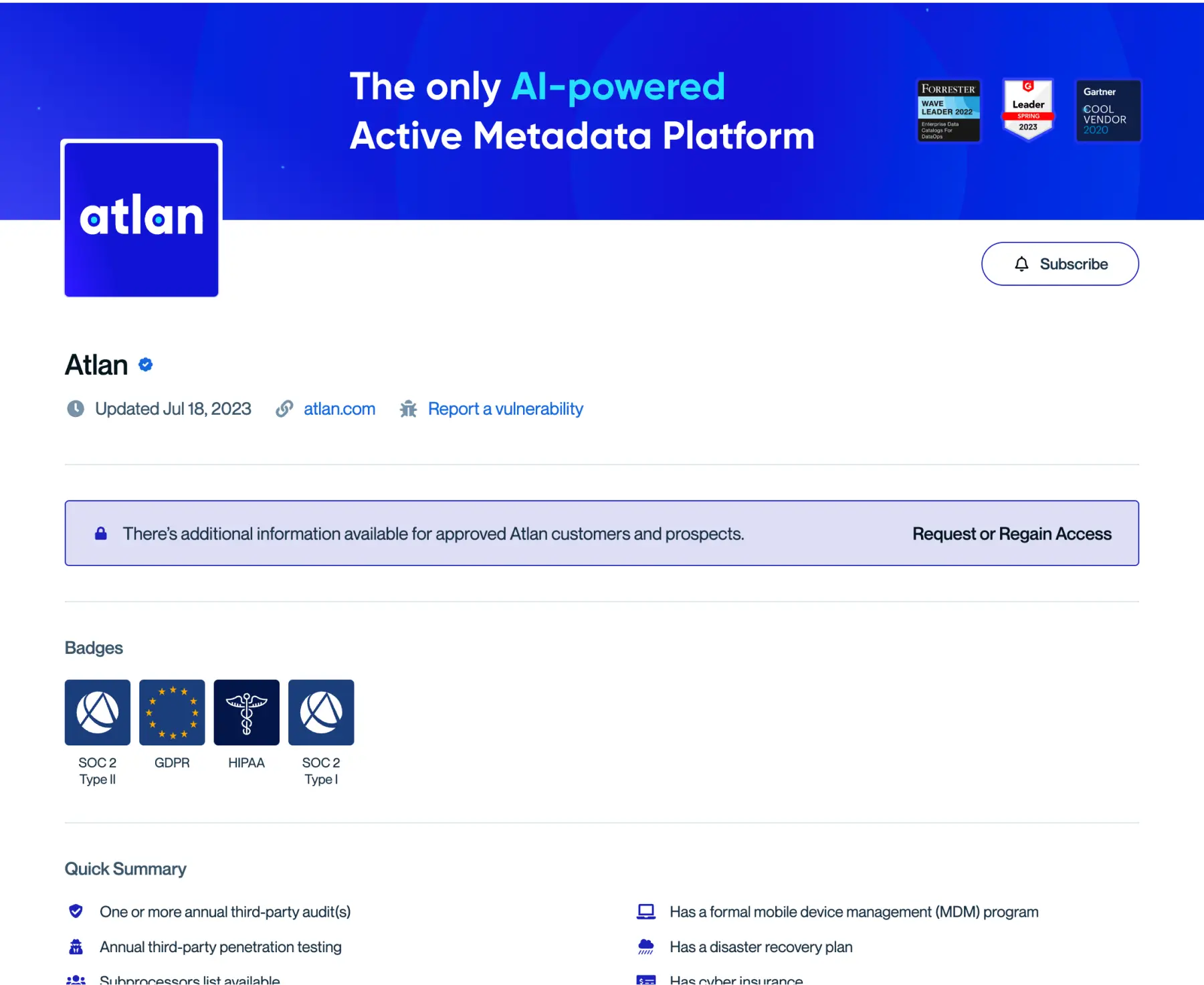 Trust portal examples