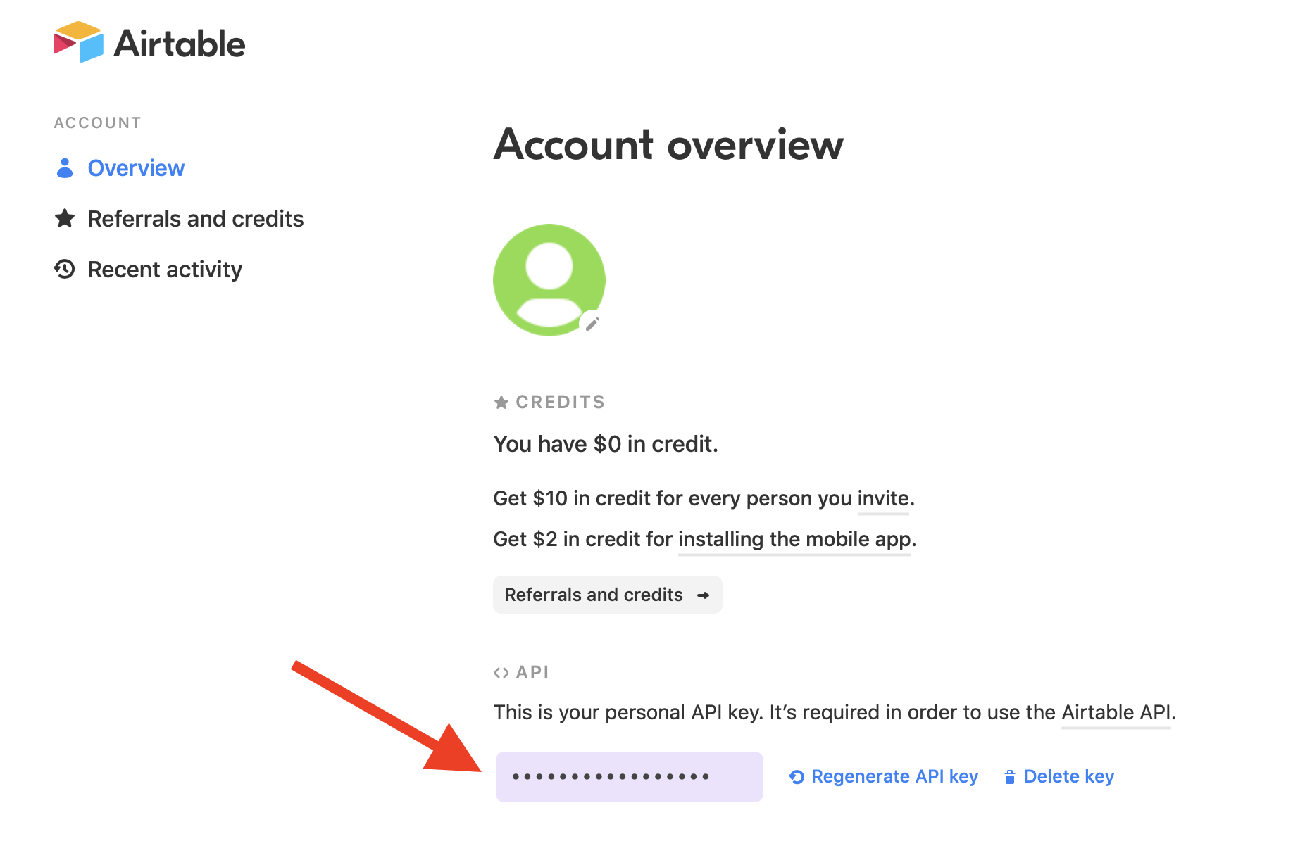 ></div></figure><p>Next, add the Airtable API Key to Bannerbear in the <a href=