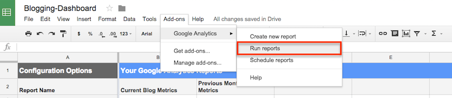 run reports