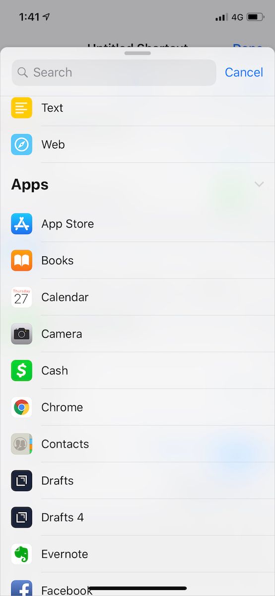 Add apps to Shortcuts