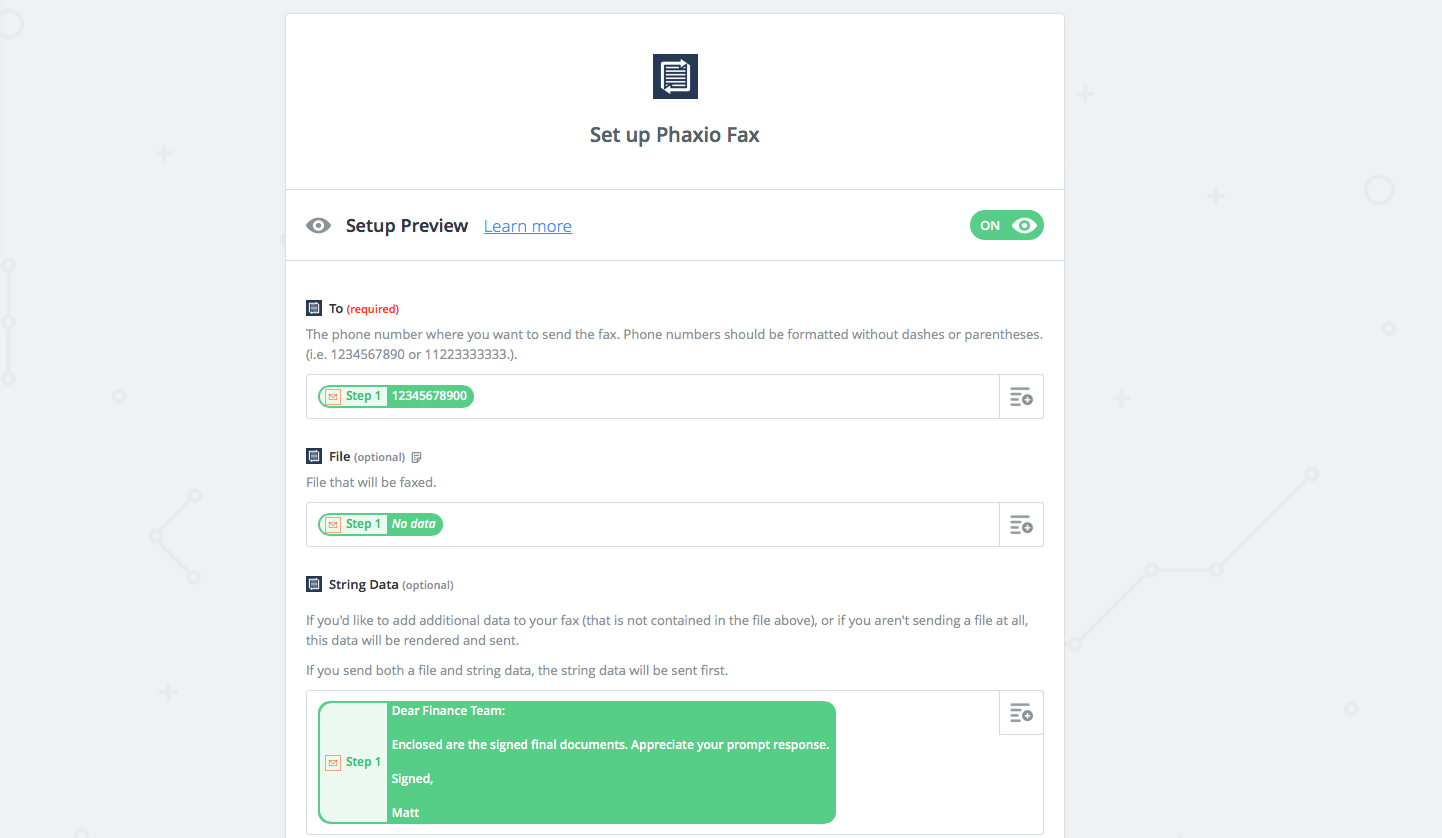 Set up Email to Fax