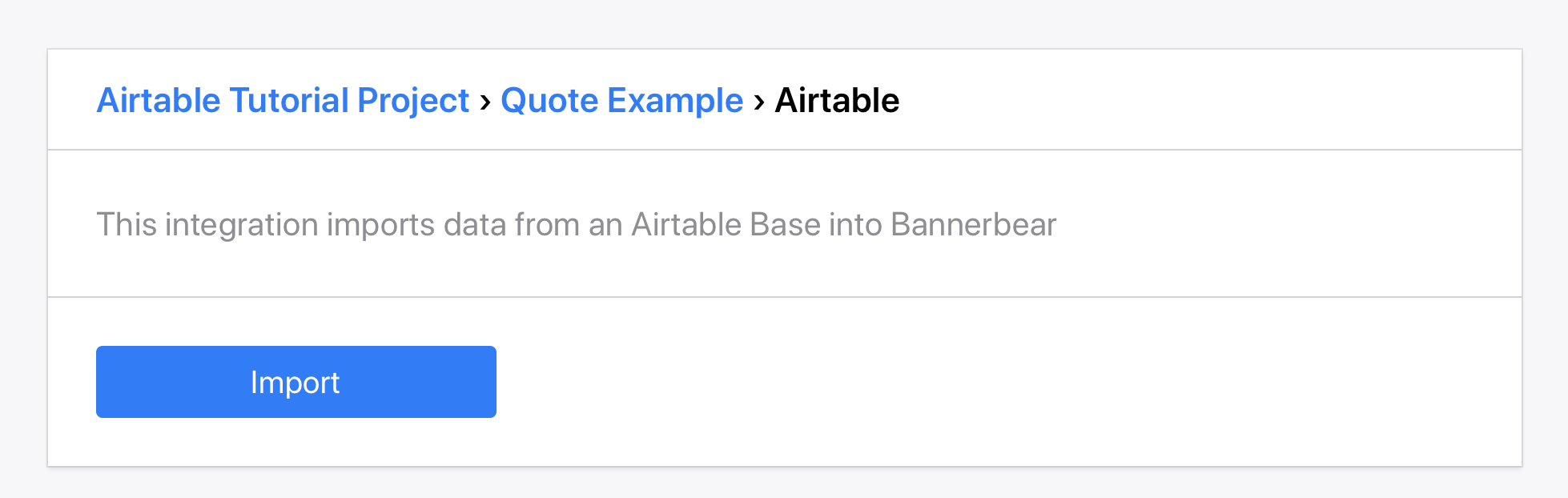 ></div></figure><p>After a couple of seconds, Bannerbear will have imported the data from your Airtable and start to generate the images. You can either view your Images list in Bannerbear to watch the new images pop up, or if you included the <strong>bannerbear_image_url</strong> column in your Airtable, you can watch the images get populated there!</p><figure class=