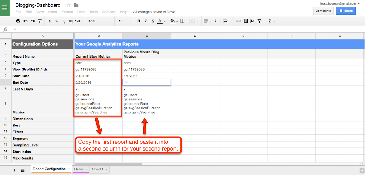 copy the report