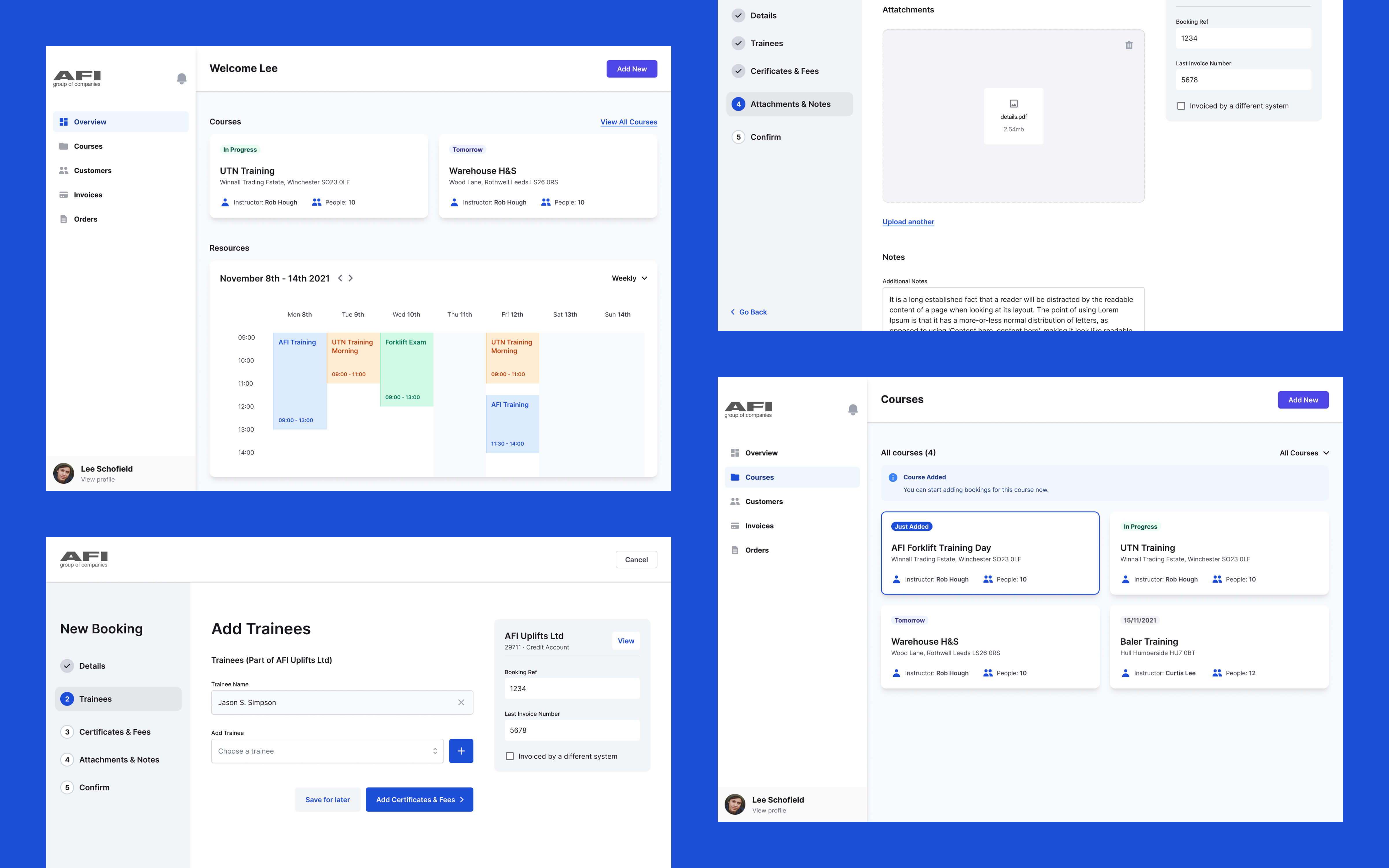 We helped AFI-Uplift improve the design and usability of their training management platform. In just five days, we outlined where the opportunities for improvement lie as well as begin working out a plan to move the project forward.