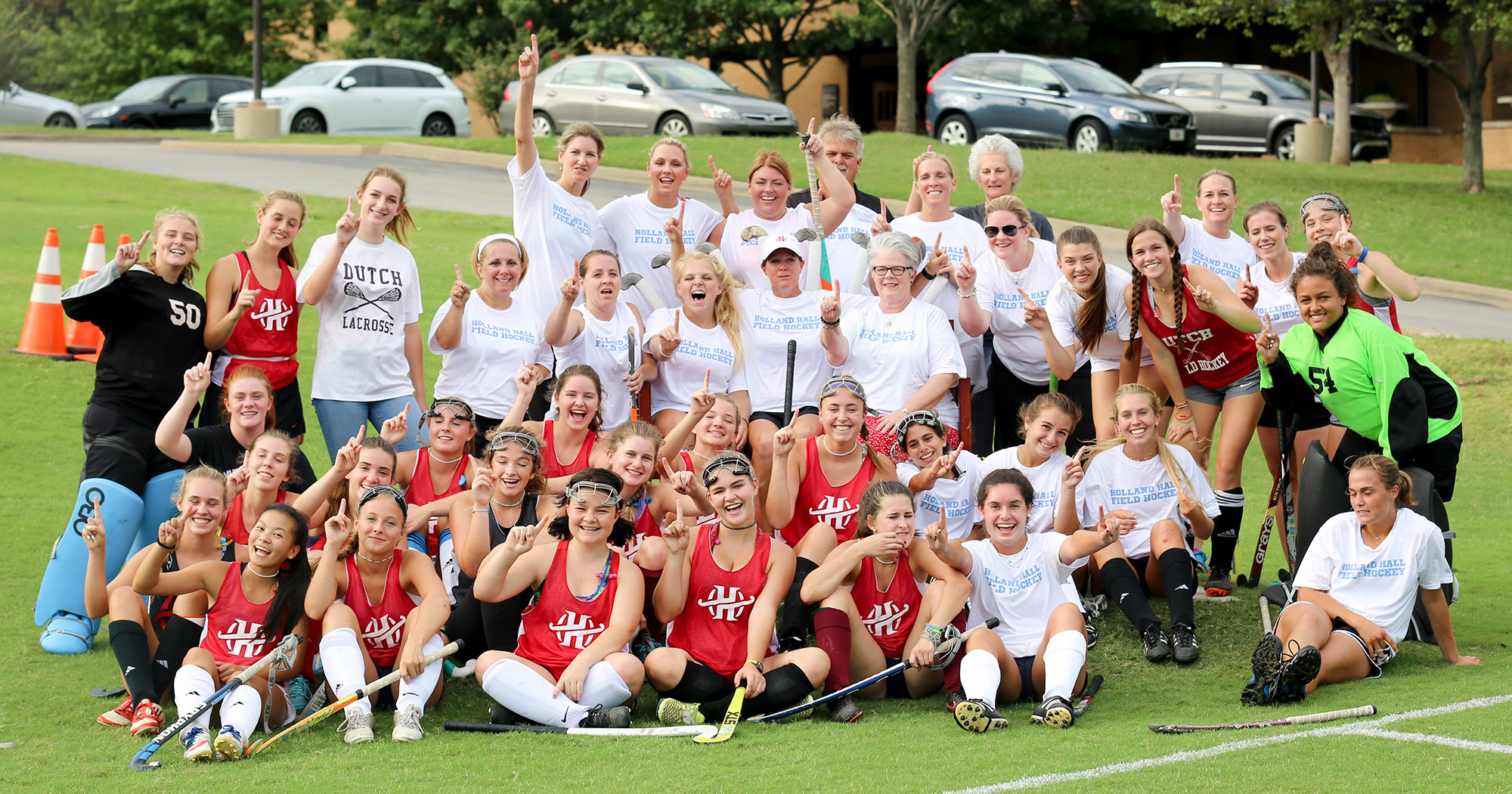 Holland Hall Alumni filed hockey game