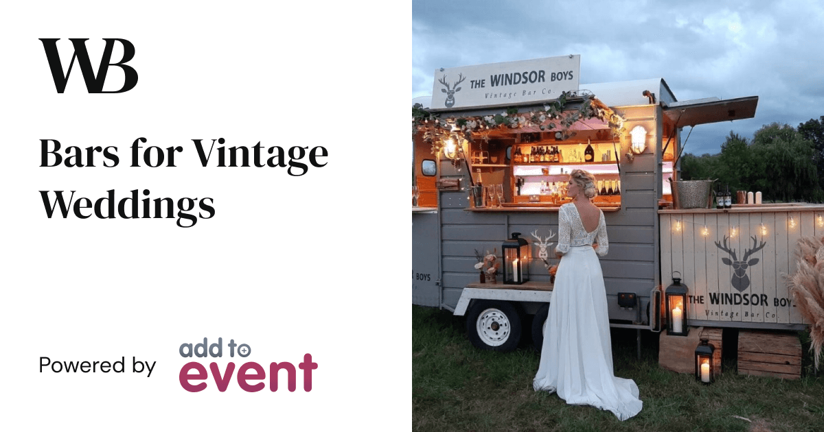 Bar for Vintage Weddings | Hire a Vintage Mobile Bar