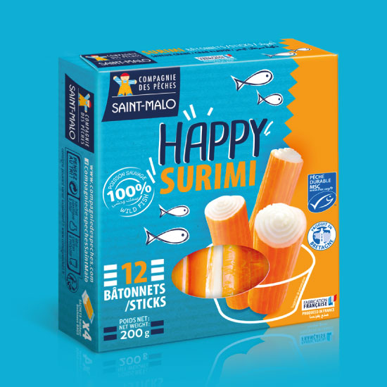 "HAPPY SURIMI" chilled elaborated surimi products range for Retail
