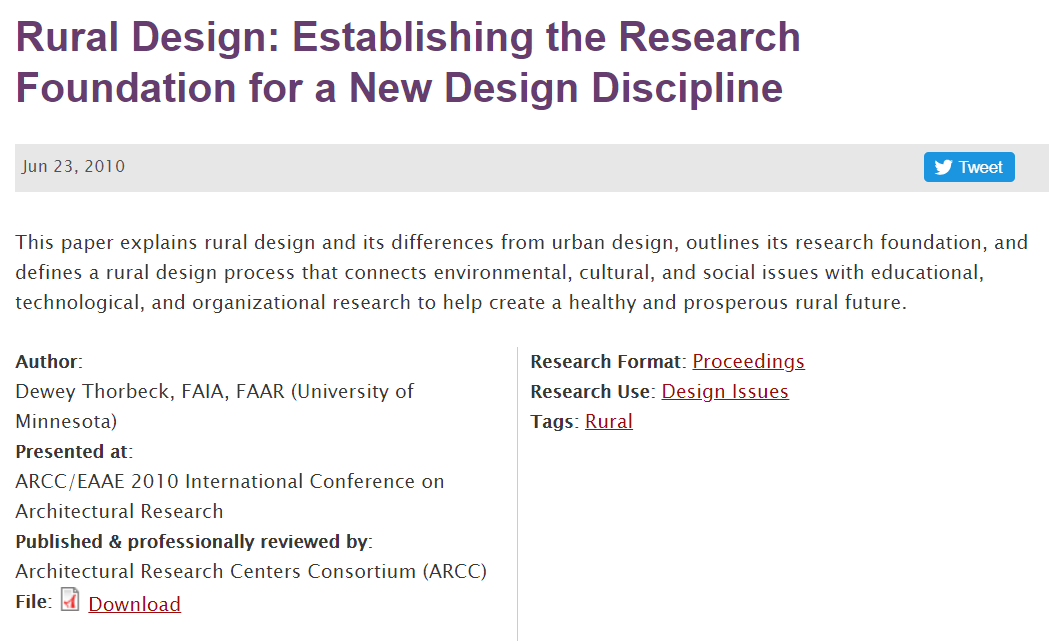 Citizens' Institute on Rural Design