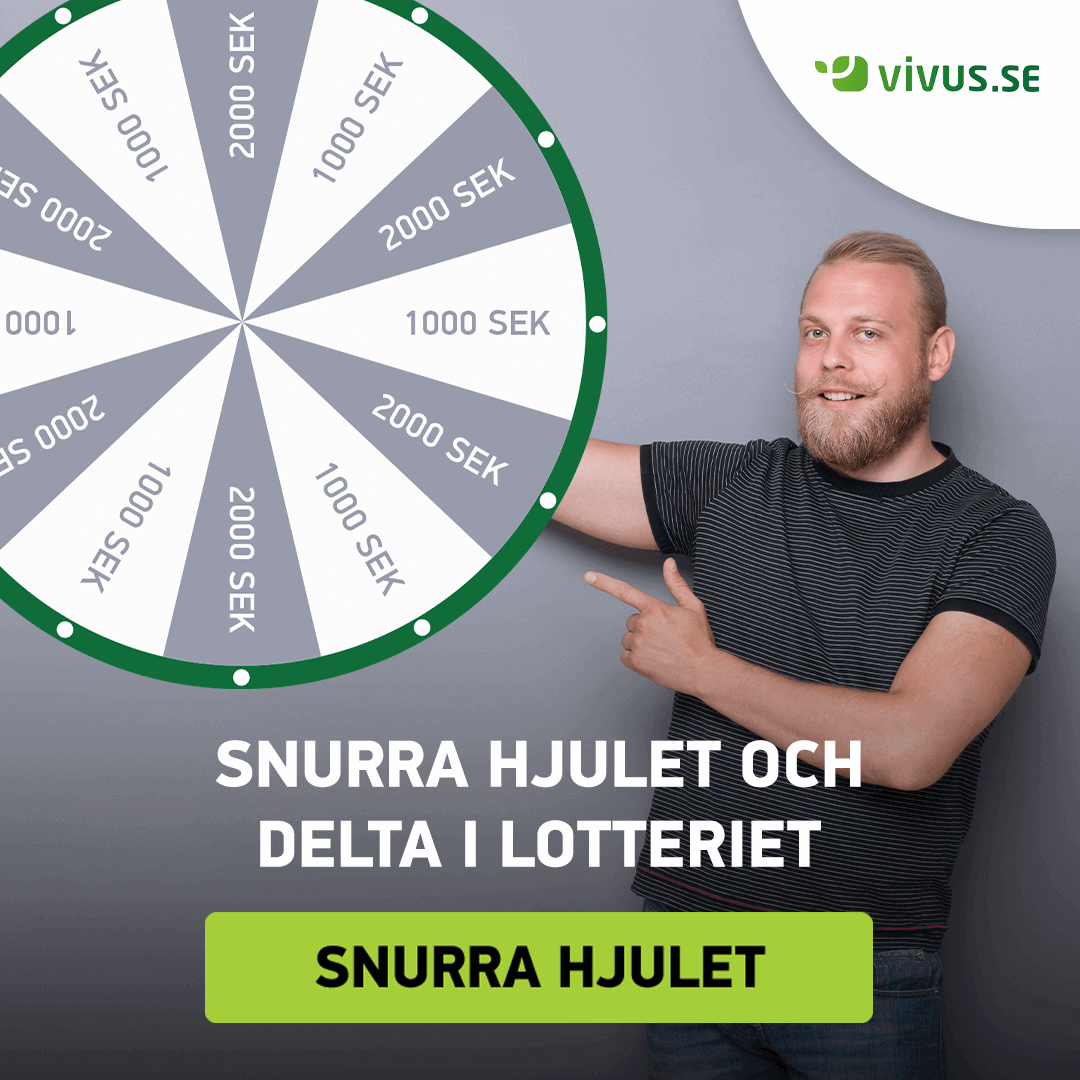 Snurra hjulet, vinn priser 1000 SEK & 2000 SEK
