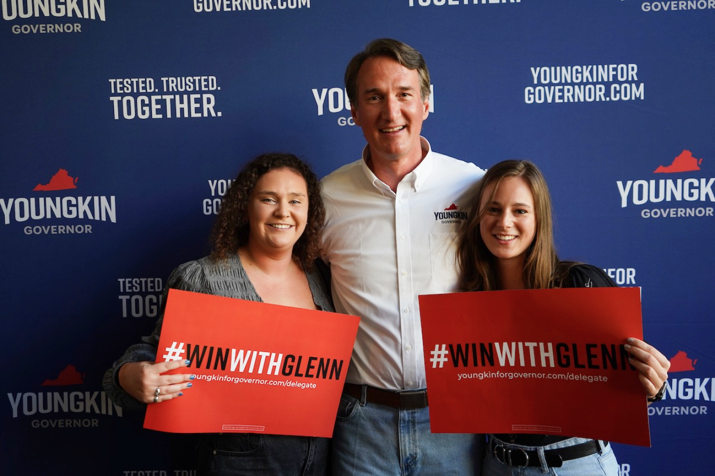 Youngkin With Supporters