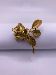 Gold Rose Lapel Pin