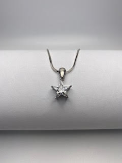 Sterling Silver necklace w/stone star