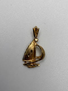 Gold Sailboat Pendant