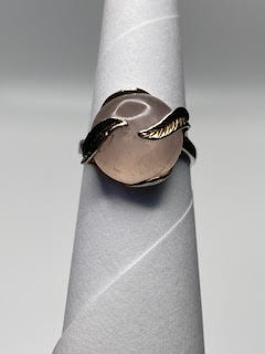 Sterling Silver Rose Quarts Ring