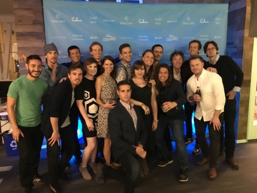 Image of the Calm team during their 10 million user party