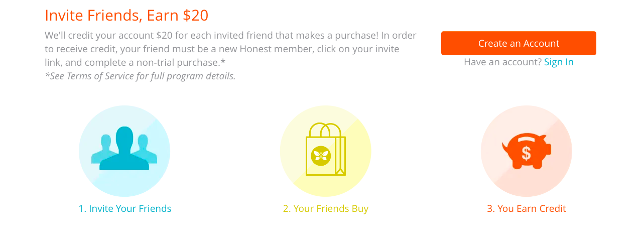 Honest referral program rules