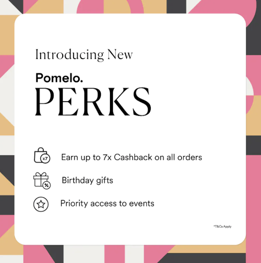 screenshot from the Pomelo Perks website