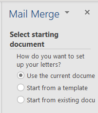 Select “use the current document”