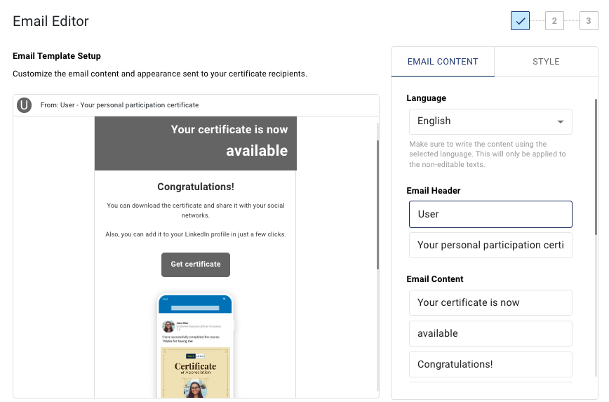 Create a custom email campaign