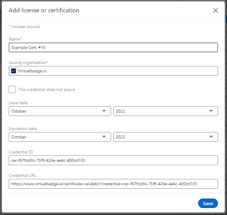 How to send LinkedIn Badges and Certificates
