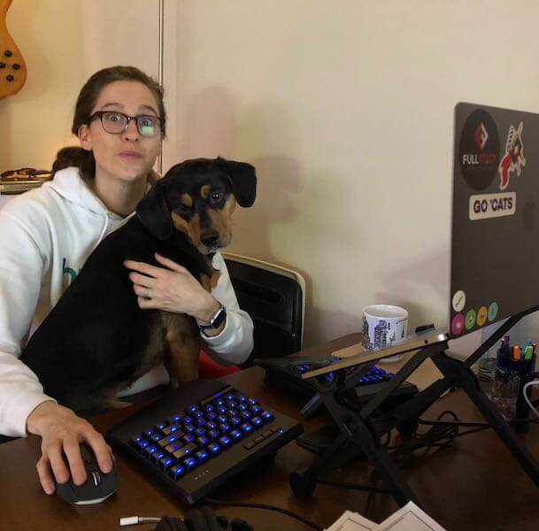 janelle with dog