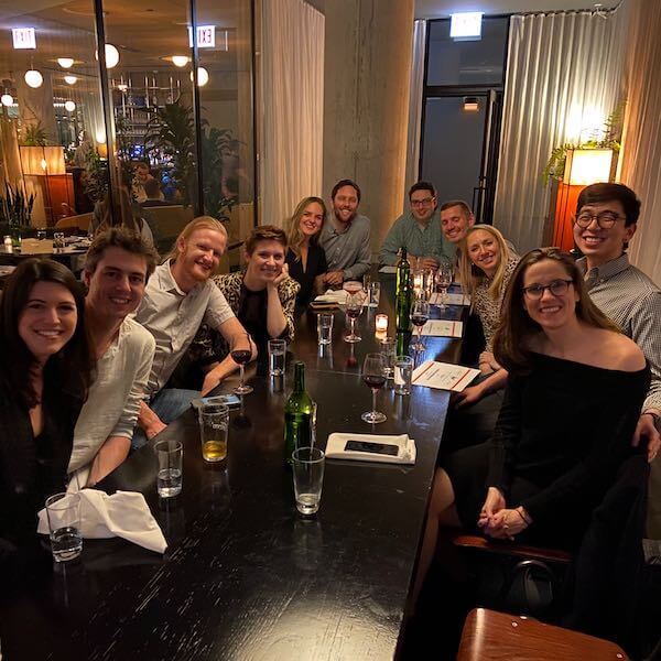 holiday party team photo