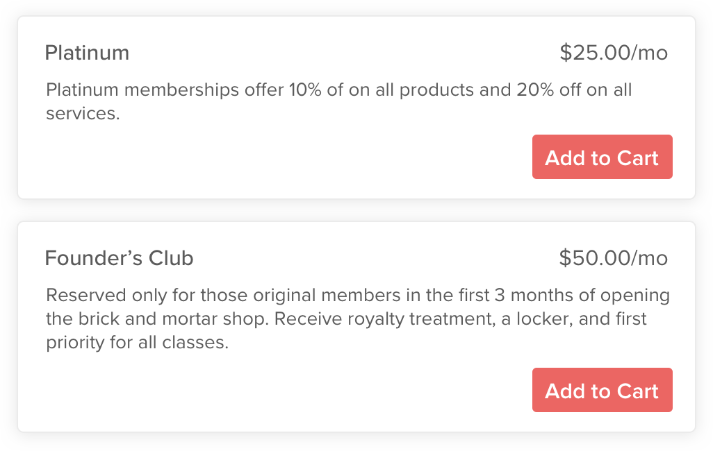 online booking of membership