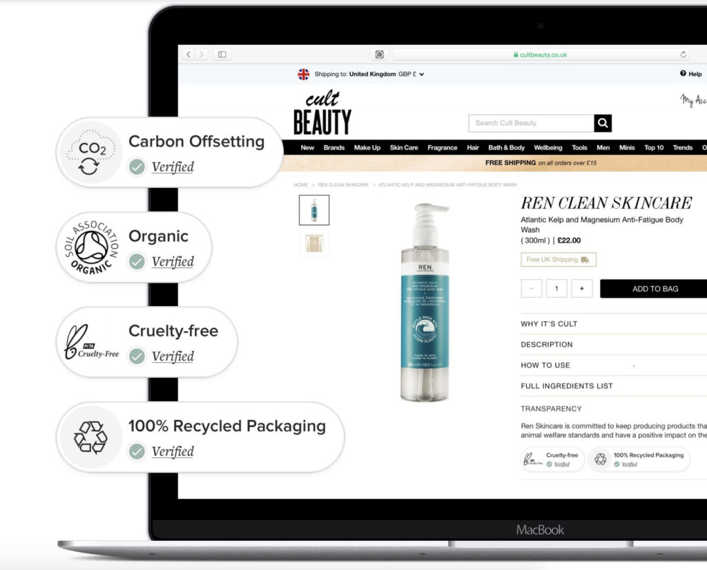 Provenance Proof Points on Cult Beauty