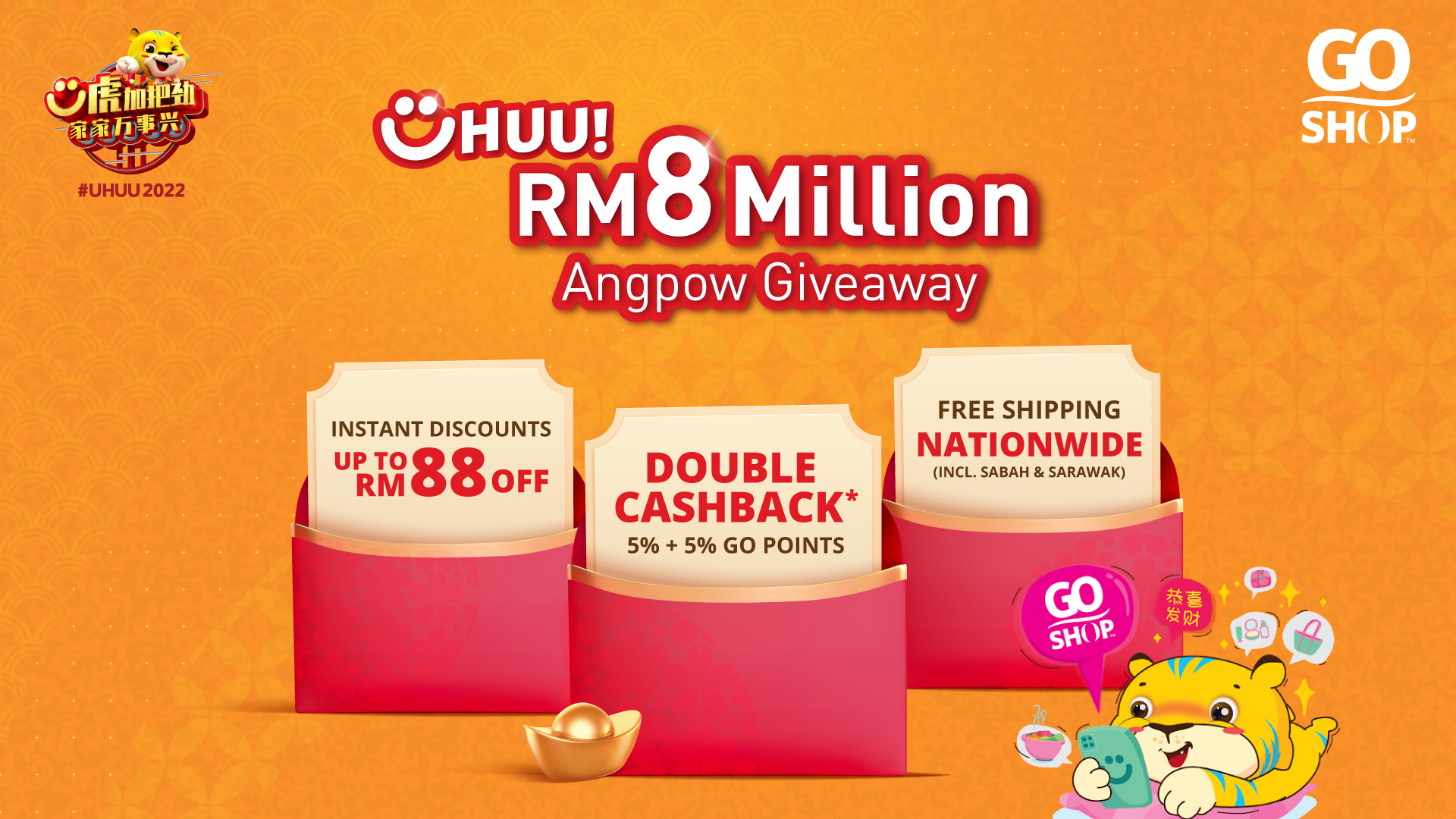 Go Shop #UHUU2022 CNY Sale with RM8 Million Angpow Giveaway