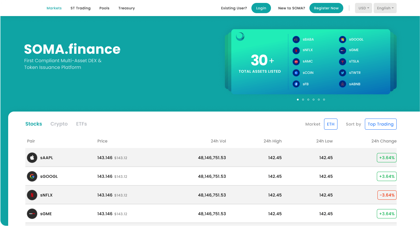 soma ui landing