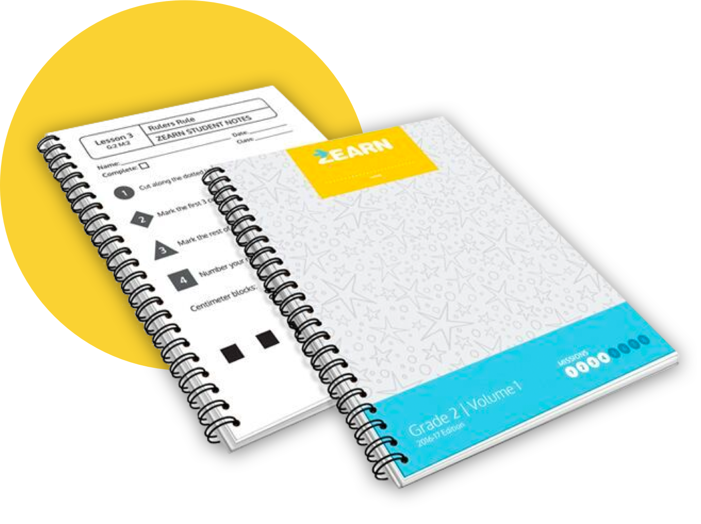 Zearn math book and notebook for students to learn math.