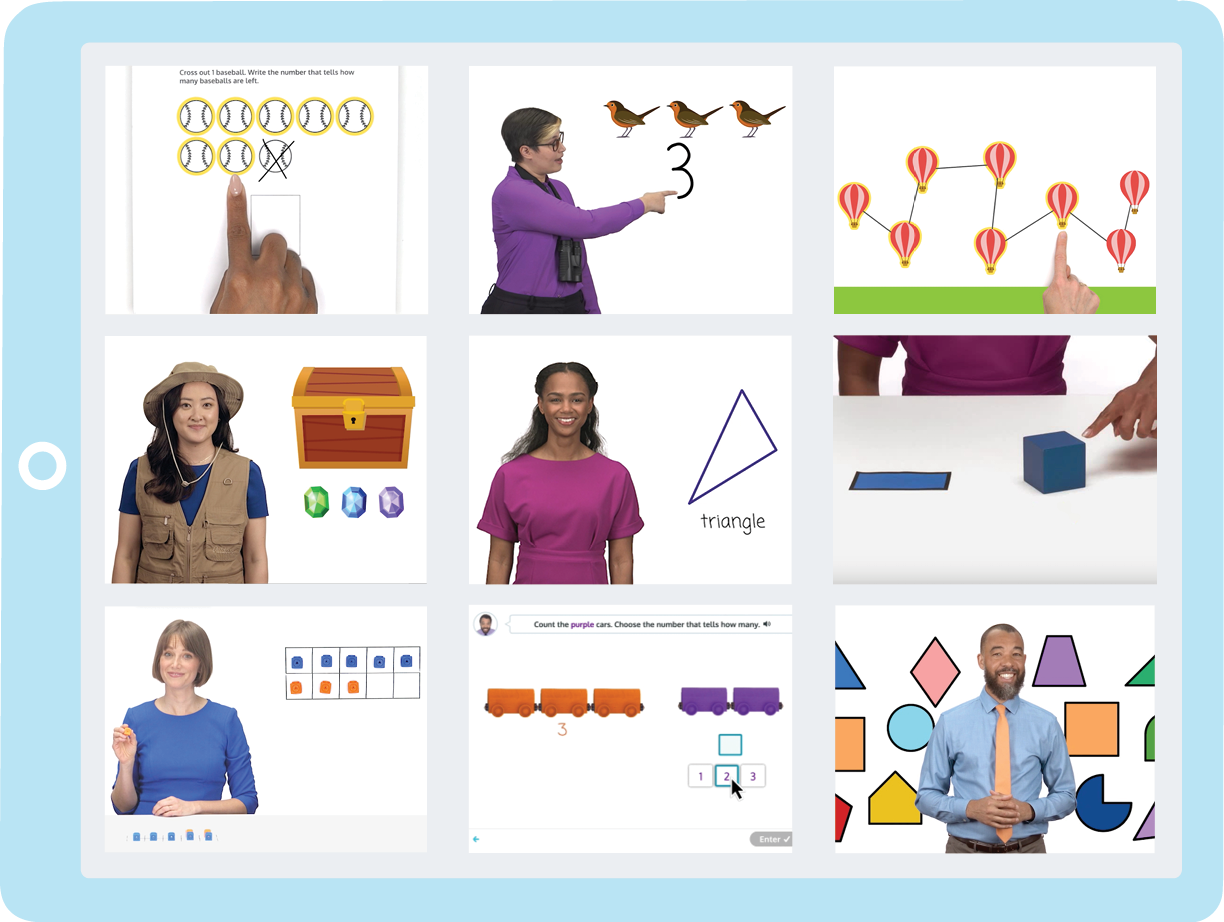  Zearn’s Kindergarten materials include over 100 daily digital lessons covering the big ideas of Kindergarten math