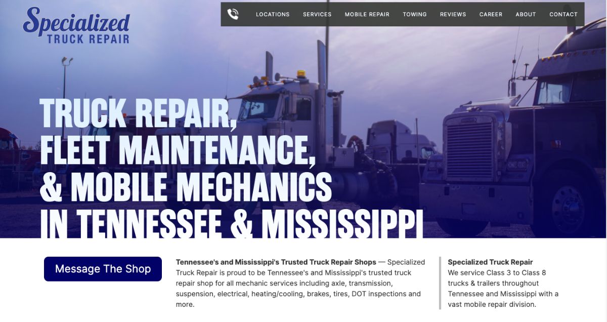 Contact Us | Specialized Truck Repair - In TN & MS