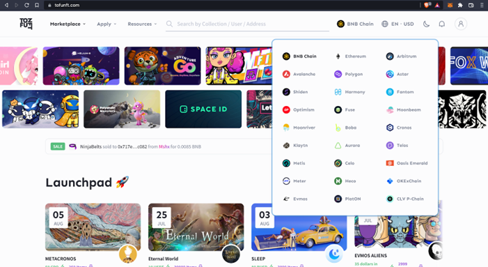 The First-Ever Multichain NFT Marketplace
