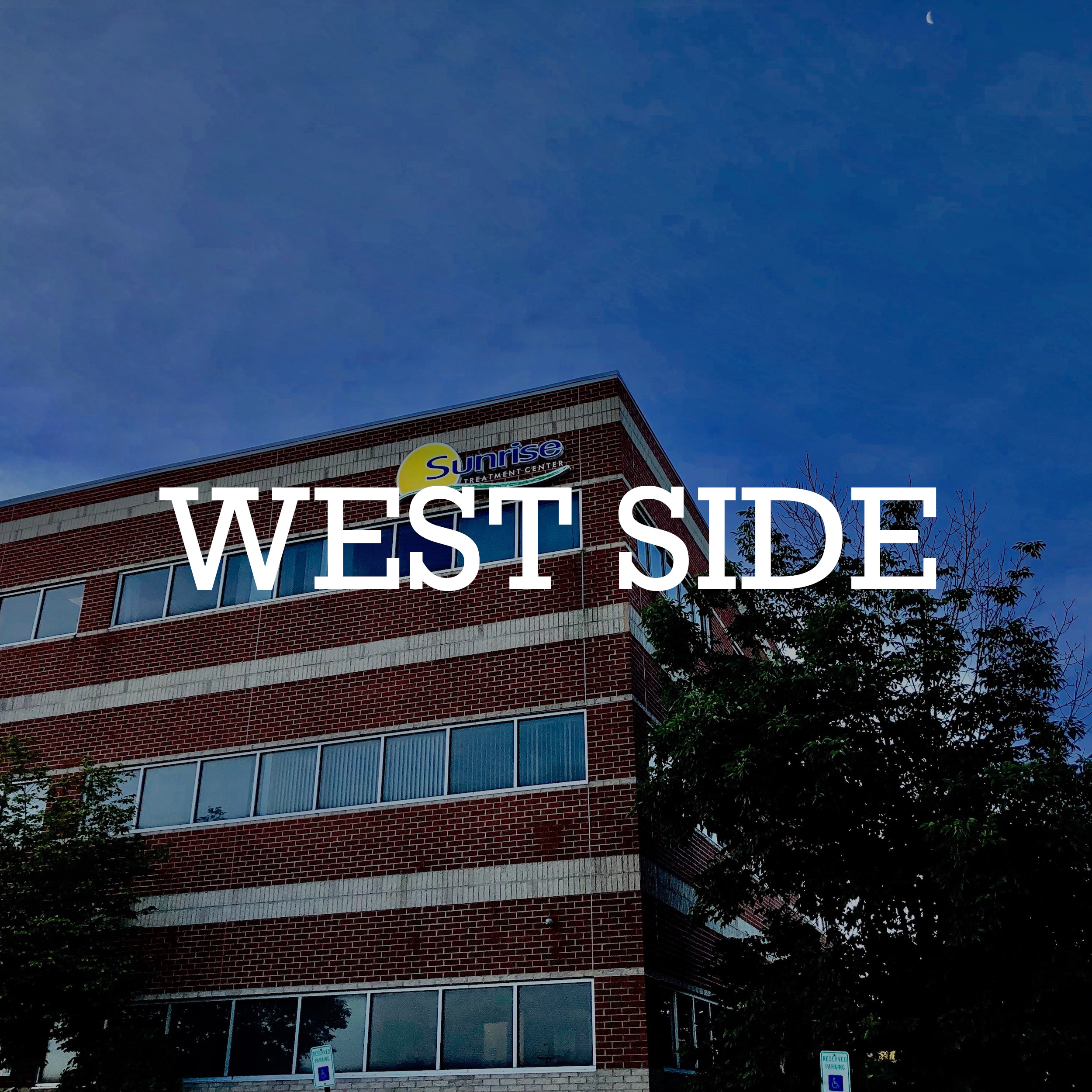 A vignette overlook of the West Side site with a scroll-over link to the West Side staff page.