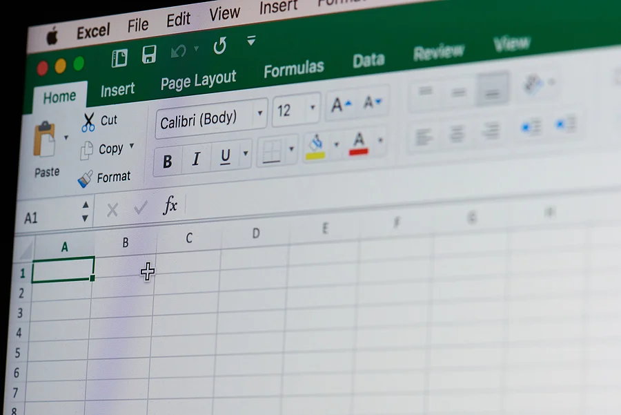 An Excel spreadsheet