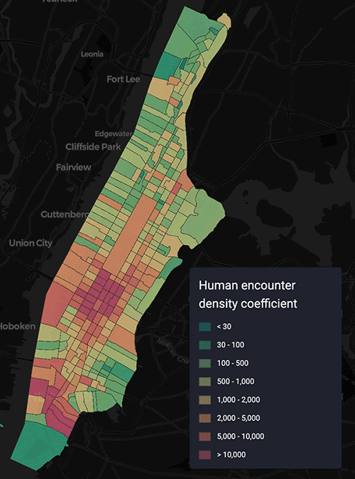 human encounter density