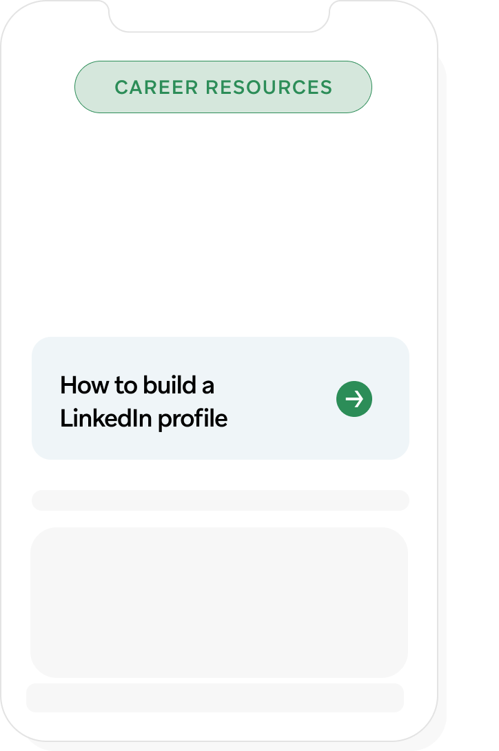 Personalized student orientation dashboard on mobile